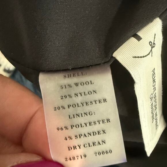 Ann Taylor Black Gray Wool Blend Blazer Size 10 - Picture 8 of 8